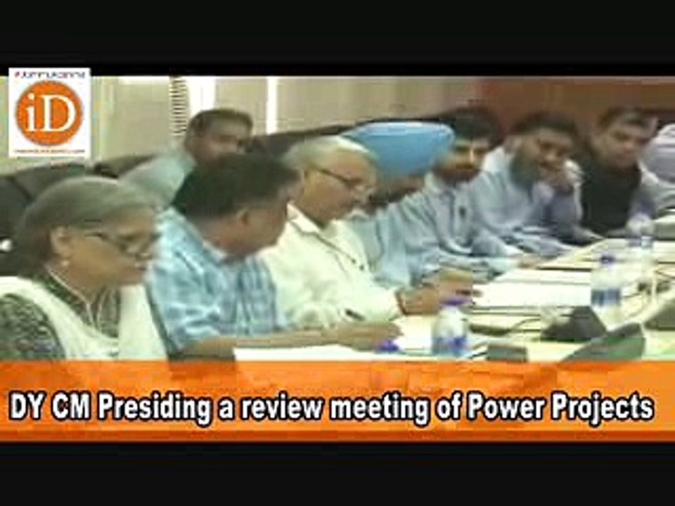 DY CM Presiding a review meeting of Power Projects