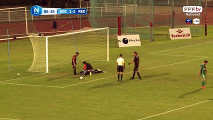 Le gardien du So Cholet qui reste au sol suite a ce contact