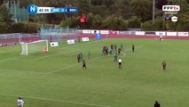 Coup franc bien tiré par Gomez, suivi par une belle tête mais bien captée par le gardien du Red Star.