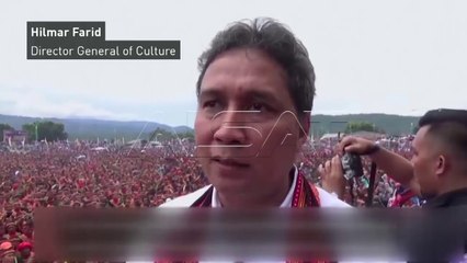 Индонезија, 10 илјади мажи учествуаа во традиционалниот танц Саман