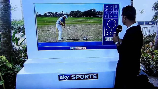 Adam Scott golf swing (down the line) analysed by Claude Harmon İ of Sky Sports, February