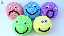 Play Foam Clay Happy Sad Smiley Face Surprise Toys Spiderman Hulk Batman Capitam America