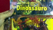 jurassic world: dinosaur play set dinossauros coloridos de brinquedo unboxing toys