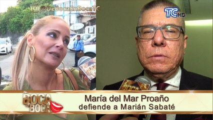 María del Mar Proaño defiende a Marián Sabaté