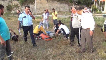 Zonguldak Takla Atan Motosikletteki 2 Kardeş Yaralandı