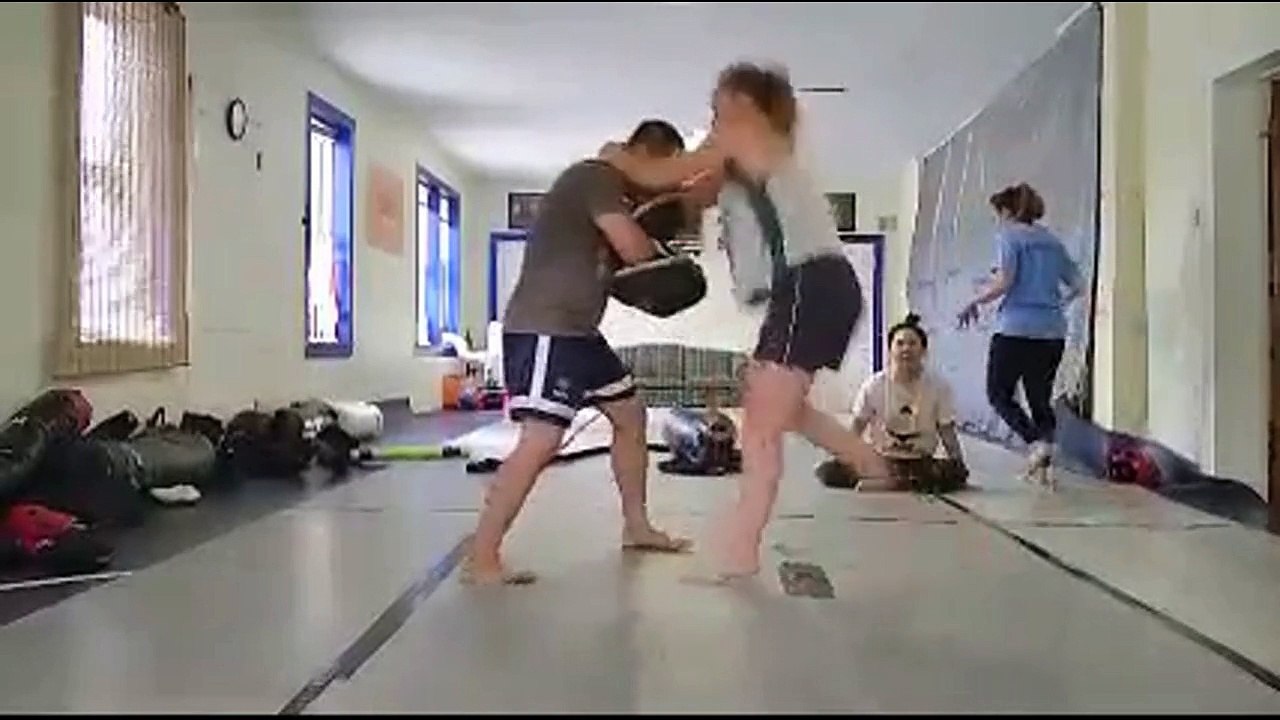 Paige Throwing Knees - August 12, 2017