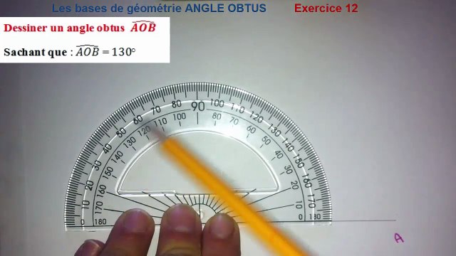 Maths 6ème - Les Bases De La Géométrie : Angle obtus Exercice 12