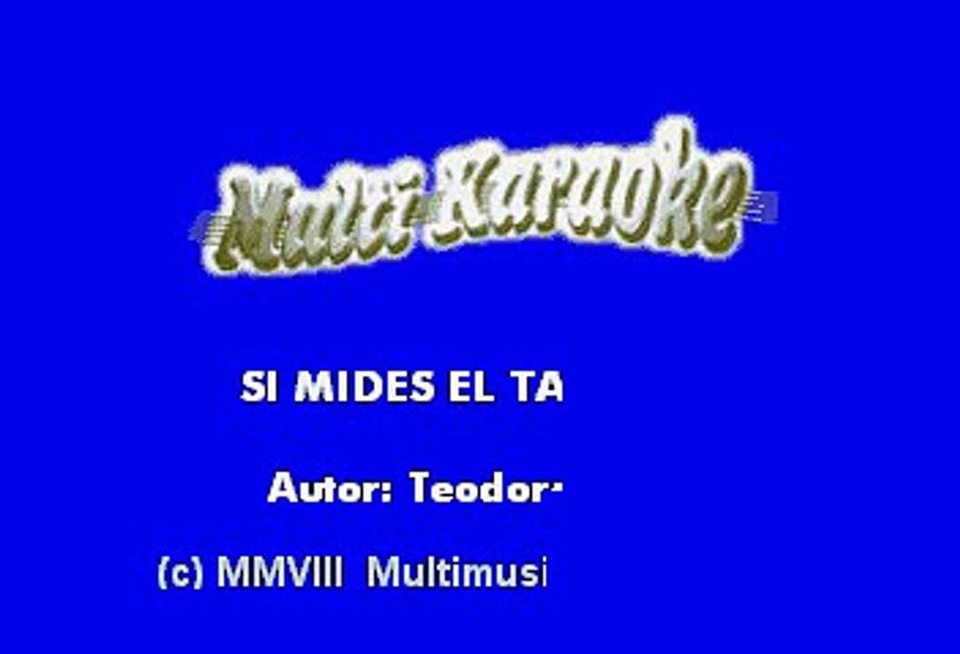 Grupo Pesado - Si Mides el Tamaño (Karaoke)