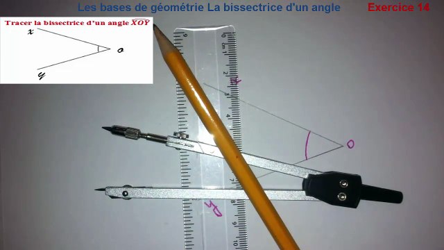 Maths 6ème - Les Bases De La Géométrie : La bissectrice d'un angle Exercice 14