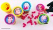 Disney Frozen! Clay Foam Surprise Eggs Cups! Play-Doh Dippin Dots Toy Surprises! Learn Col