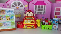 Baby doll Mart cash register and car toys surprise eggs play 아기인형 마트 코코몽 계산대 과일 서프라이즈 에그 콩순이 장난감놀이-PmiEd2qLPNc