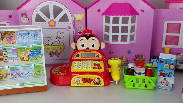 Baby doll Mart cash register and car toys surprise eggs play 아기인형 마트 코코몽 계산대 과일 서프라이즈 에그 콩순이 장난감놀이-PmiEd2qLPNc