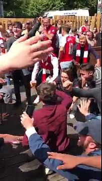 Arsenal fans before victory over Chelsea on Sunday. We won the league at shite hart lane!