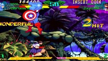 Marvel Super Heroes VS Street Fighter Captain America/Ken Expert Difficulty Playthrough