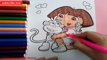 dora the explorer coloring book for kids youtube video from coloring pages shosh channel