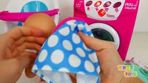 Baby Doll Feeding Time Washing Machine Playset for Children