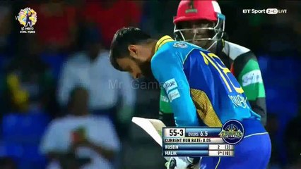 Shoaib Malik Hits Huge 118m Six - Out Of Ground CPL 2017- August 19 vs St Kitts and Nevis Patriots