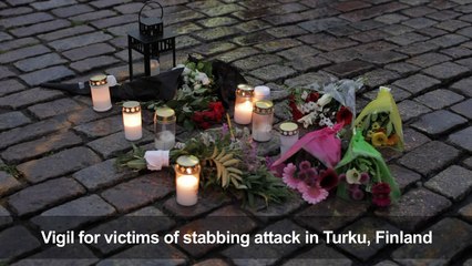 People gather for vigil after Finland stabbing spree