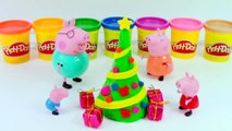 Pig George e Peppa Pig fazem Arvore de Natal massinha Play Doh Christmas Tree | DisneySurp