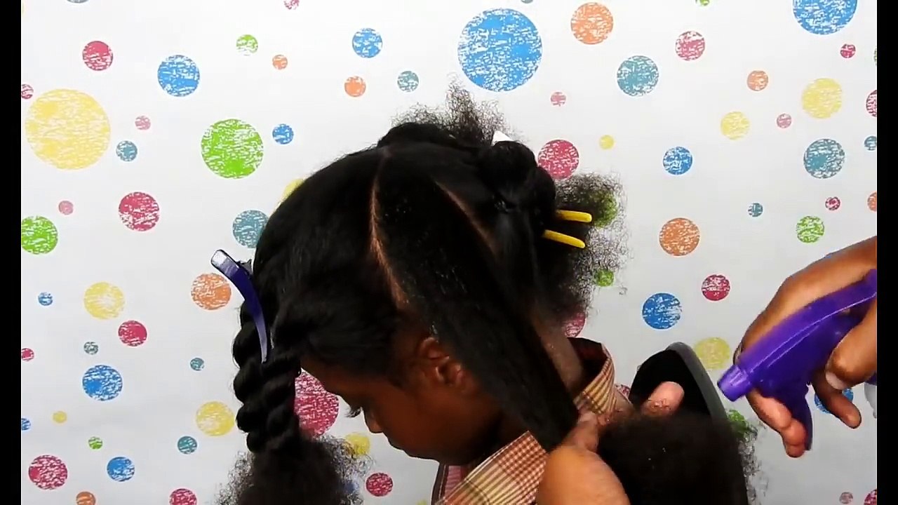 Tresser coiffures enfants naturel Faux couronne / halo |