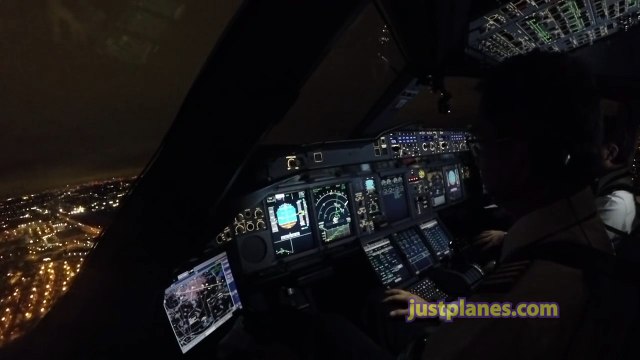 Airbus A380 Night Takeoff from London Heathrow
