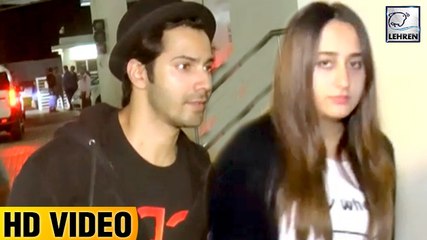 Télécharger la video: Varun Dhawan & Girlfriend Natasha Dalal Watch 'Judwaa 2' Trailer Together