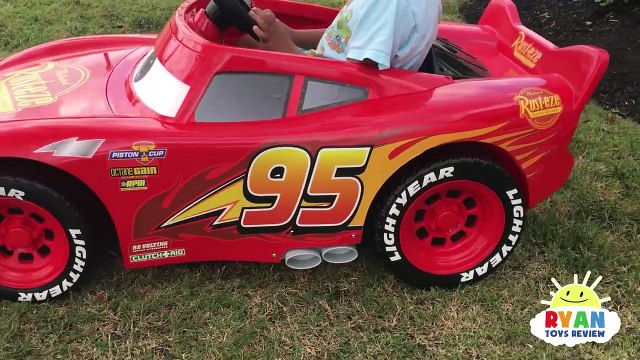 Disney Cars 3 Lightning McQueen Battery Powered Power Wheels Ride on Car Kids Unboxing & Test Drive-Mn9IEZ6t2T0