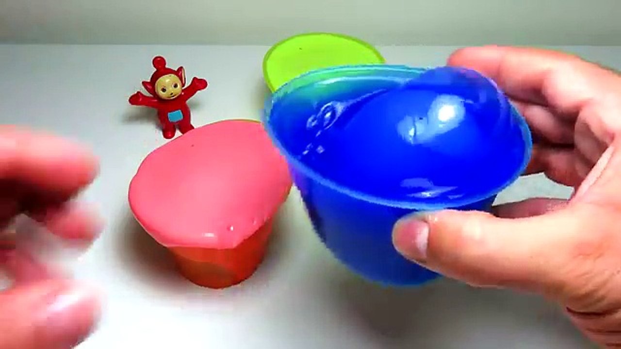Play Doh Pocoyo Surprise Eggs Teletubbies Peppa Pig yo gabba gabba Inside Out Plastilina