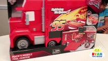 Disney Pixar Cars 3 Lightning McQueen Mack's Mobile Tool Center! Truck Toys Kids Playtime-R3d0c8naZCw