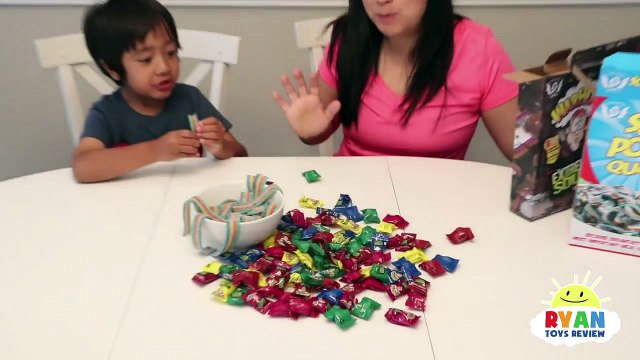 EXTREME SOUR CANDY CHALLENGE Warheads Cry Baby and Giant IceCream Surprise Candy Taste Test Ryan Toy-ZwMyc5KJRYw