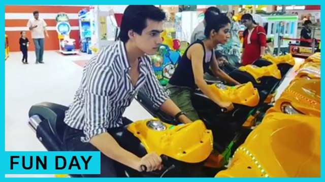 Mohsin Khan aka Kartik And Shivangi Joshi aka Naira Fun At Gaming Zone Yeh Rishta Kya Kehlata Hai