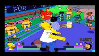 The Simpsons Wrestling PS1 Gameplay