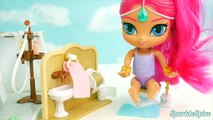 LOL Surprise Doll and Shimmer and Shine Bedtime Routine in Bathroom-B0uf3ofEUFg