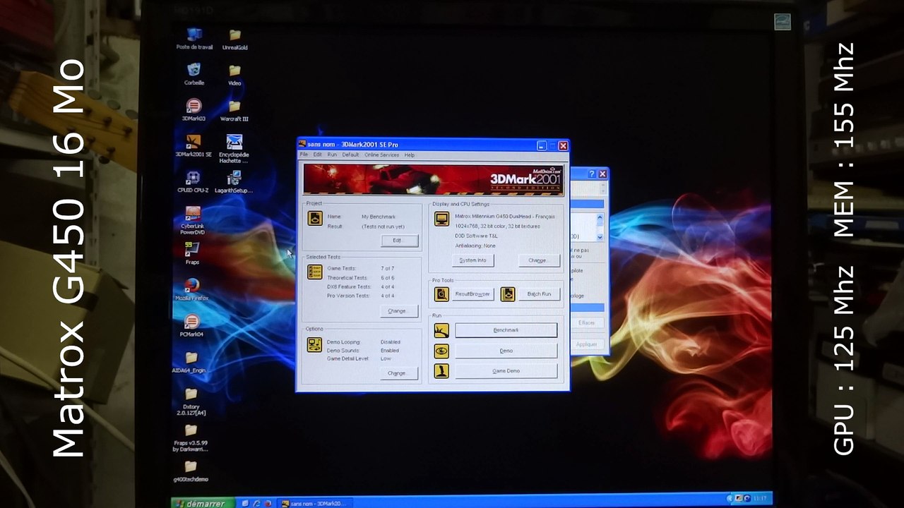 Matrox G450 16 Mo 3Dmark01