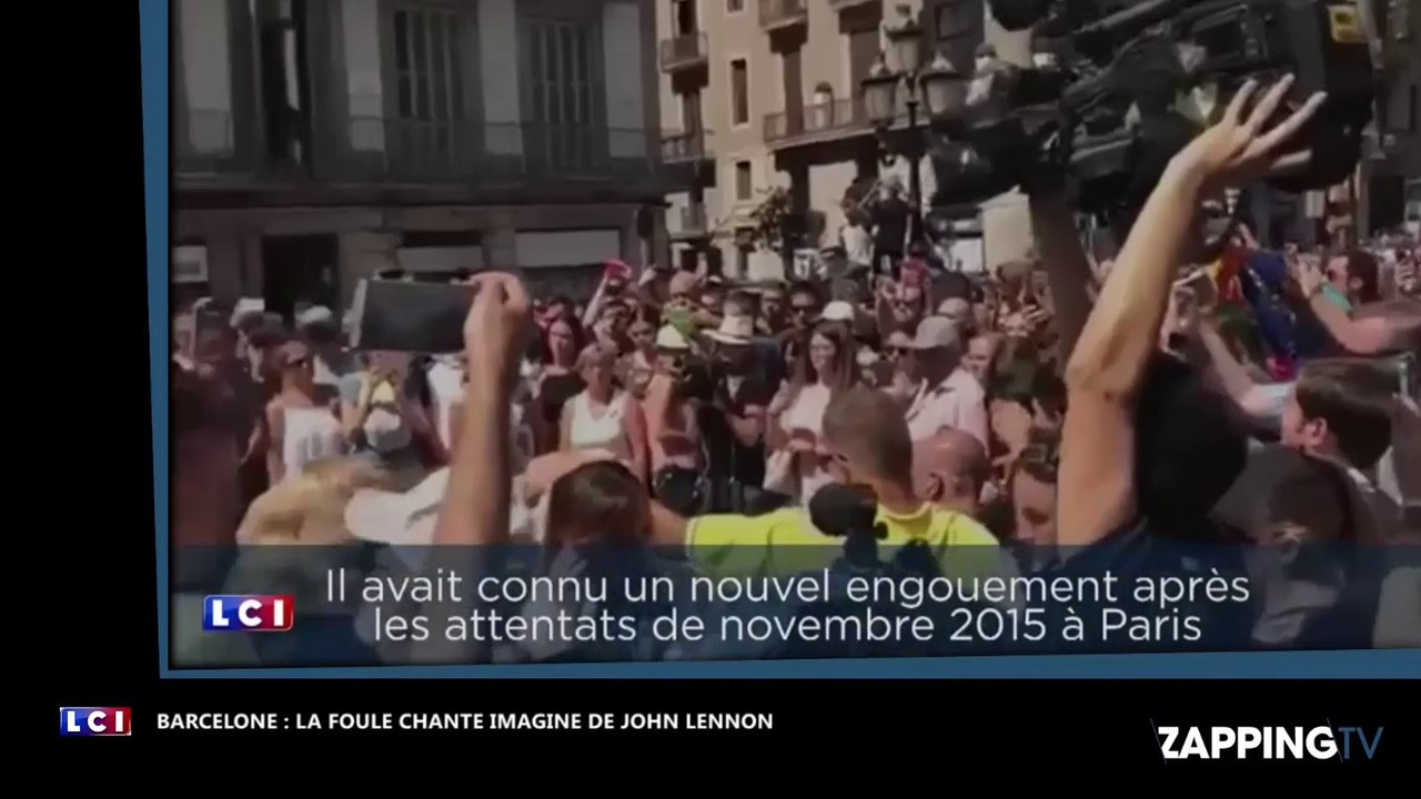 Attentat de Barcelone : "Imagine" de John Lennon retentit sur Las Ramblas (Vidéo)