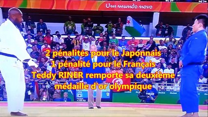 Скачать видео: lor pour Teddy Riner au JO BRAZIL 2016 finale Judo + 100kg