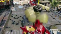 LEGO Marvels Avengers - Green Hulk vs Hulkbuster - CoOp Fight | Free Roam Gameplay [HD 10