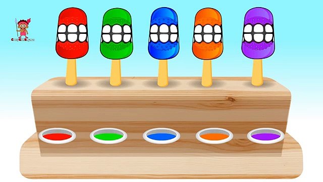 Learn Colors with Toy Animals Teeth Ice Cream, Colours to Kids Children Toddlers Baby Play Videos