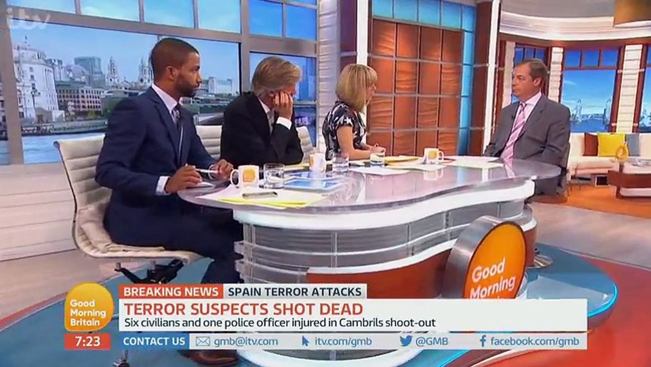 BURIED Nigel Farage Barcelona Terror ITV Interview