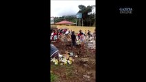 Caminhão carregado de leite é saqueado após acidente na Serra