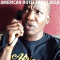 American hotel front desk vs African