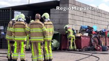 Brand bij recyclings bedrijf in Staphorst