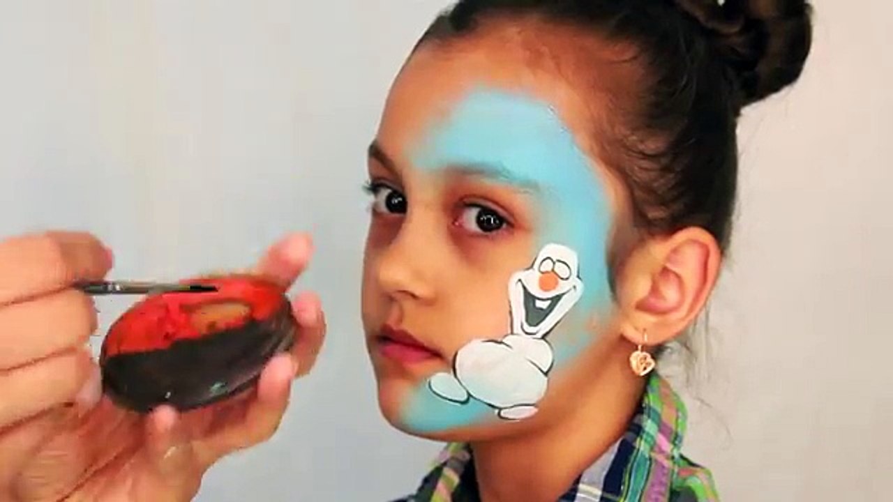 Disney Frozen Olaf the Snowman Face Paint Tutorial