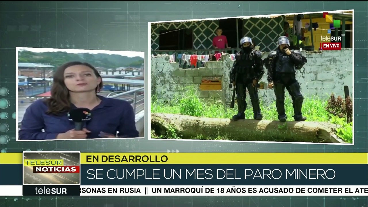 Mineros piden al gobierno colombiano el retiro del Esmad de Segovia