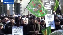 MUSLIMS RALLY FOR FREEDOM OF SPEECH PROTEST IN LONDON