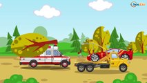 Kids Cartoons: The White Ambulance and The Police Car - Emergency Cars Cartoon for children