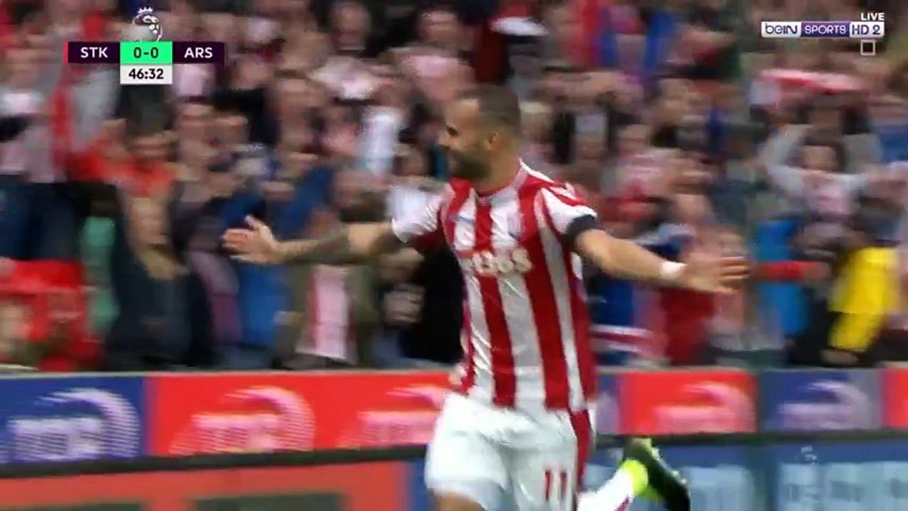 انتهت المباراة بفوز ستوك سيتي بنتيجة 1-0