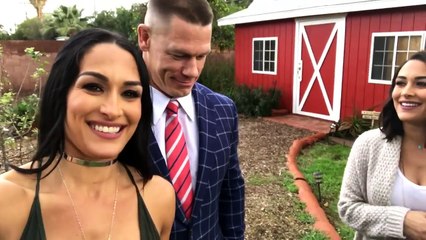 John Cena and Nikki Bella are impressed by Daniel Bryans 8 inch.carrot?