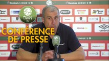 Conférence de presse RC Lens - Stade Brestois 29 (2-4) : Alain  CASANOVA (RCL) - Jean-Marc FURLAN (BREST) - 2017/2018