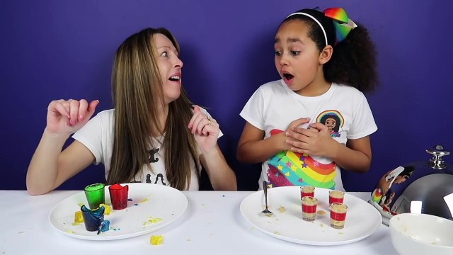 Giant Gummy Worm Candy Challenge VS Super Gross Real Food Mommy Freaks Out!